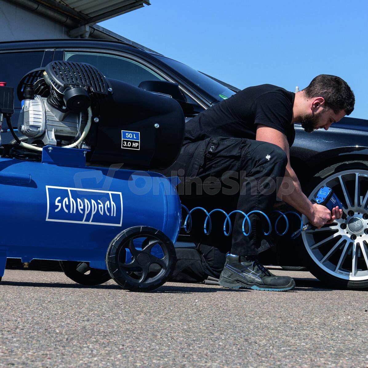 Olejový kompresor Scheppach HC 53dc, 50 l