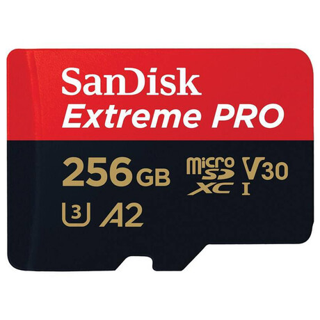 SanDisk micro SDXC karta 256GB Extreme PRO (200 MB/s Class 10, UHS-I U3 V30) + adaptr (SDSQXCD-256G-GN6MA)