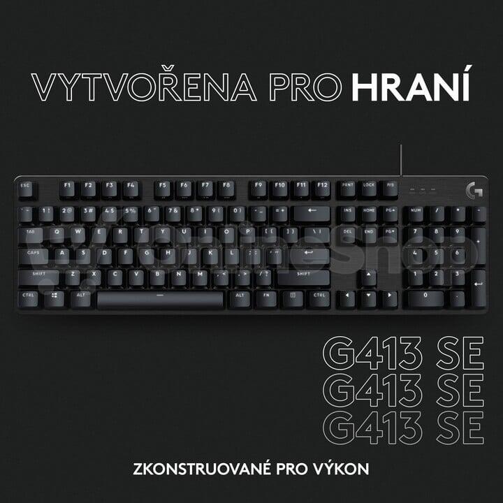 Herní klávesnice Logitech G413 SE, černá, US