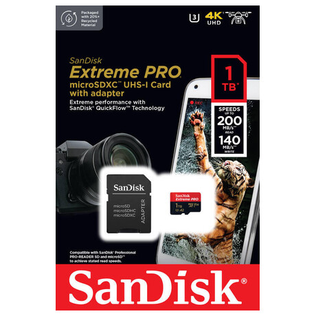 Sandisk sanDisk Extreme PRO microSDXC 1TB 200MB/s + ada. (SDSQXCD-1T00-GN6MA)