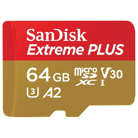 Sandisk sanDisk Extreme PLUS microSDXC 64GB 200MB/s + ada. (SDSQXBU-064G-GN6MA)