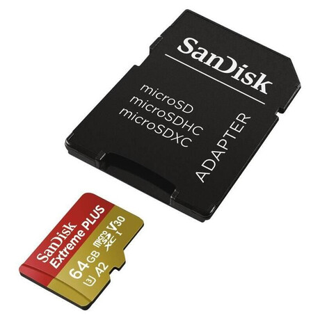 Sandisk sanDisk Extreme PLUS microSDXC 64GB 200MB/s + ada. (SDSQXBU-064G-GN6MA)