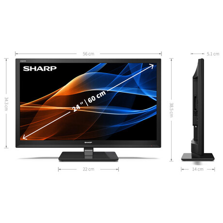 HD LED TV Sharp 24EA3E