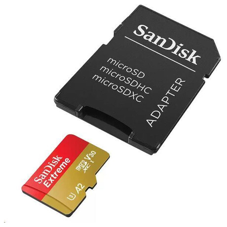 SanDisk Extreme microSDXC 1TB + SD Adapter190MB/s and 130MB/s A2 C10 V30 UHS-I U3