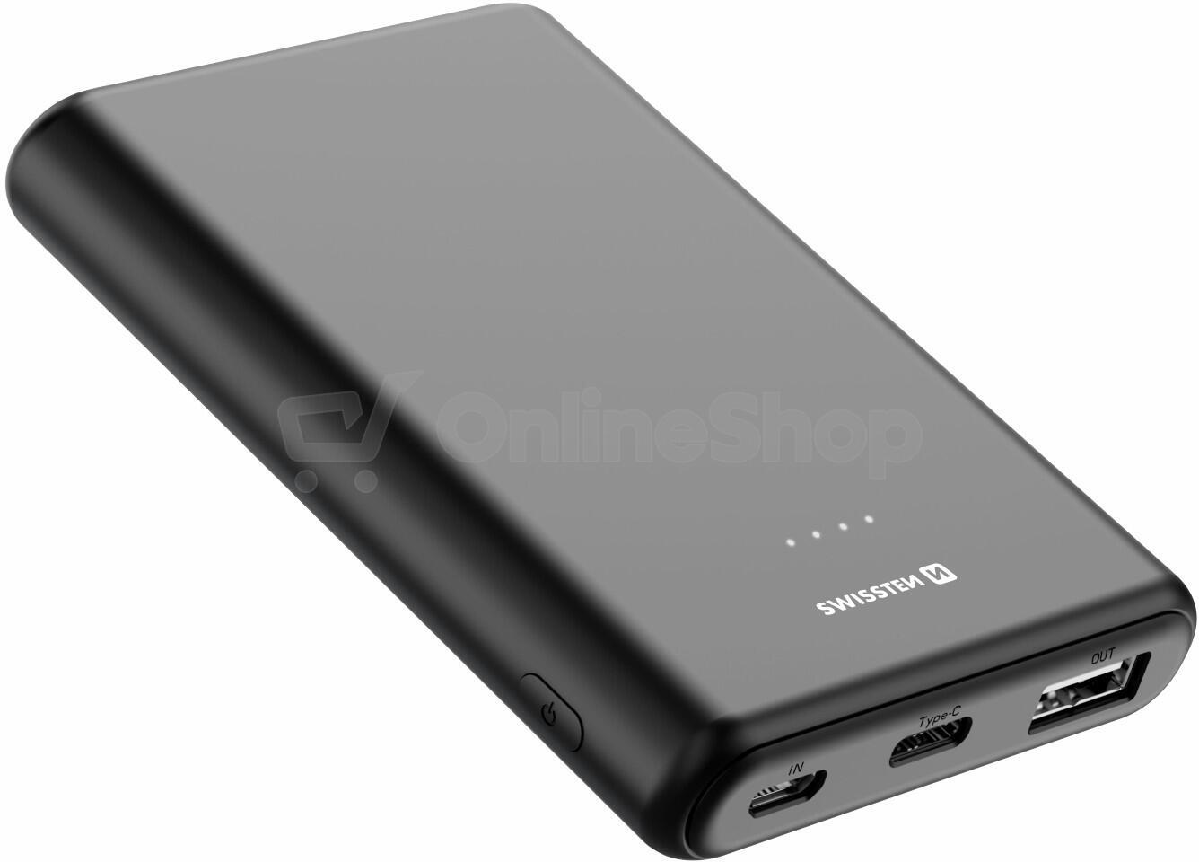 SWISSTEN POWER LINE POWER BANK 5000 mAh 10W BLACK