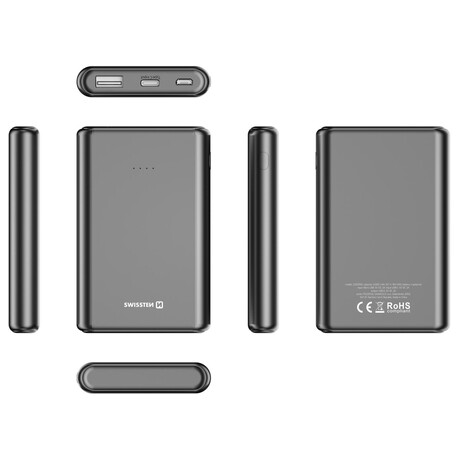 SWISSTEN POWER LINE POWER BANK 5000 mAh 10W BLACK