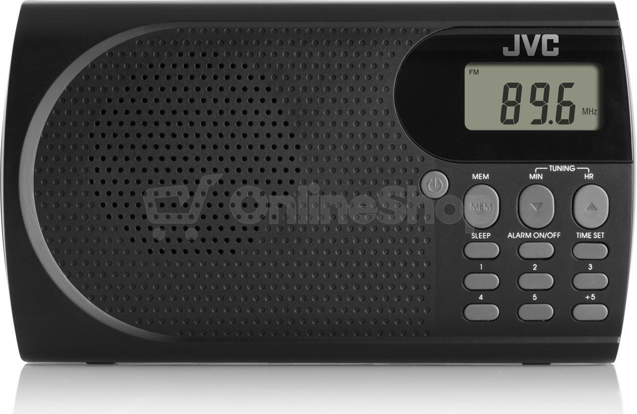 Radiopřijímač JVC RA-E431B, digitální FM tuner, černý