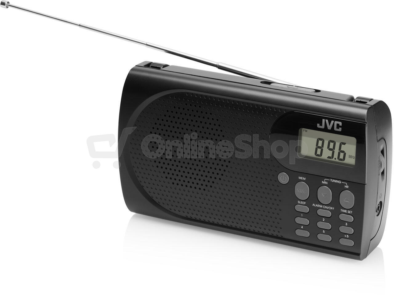 Radiopřijímač JVC RA-E431B, digitální FM tuner, černý
