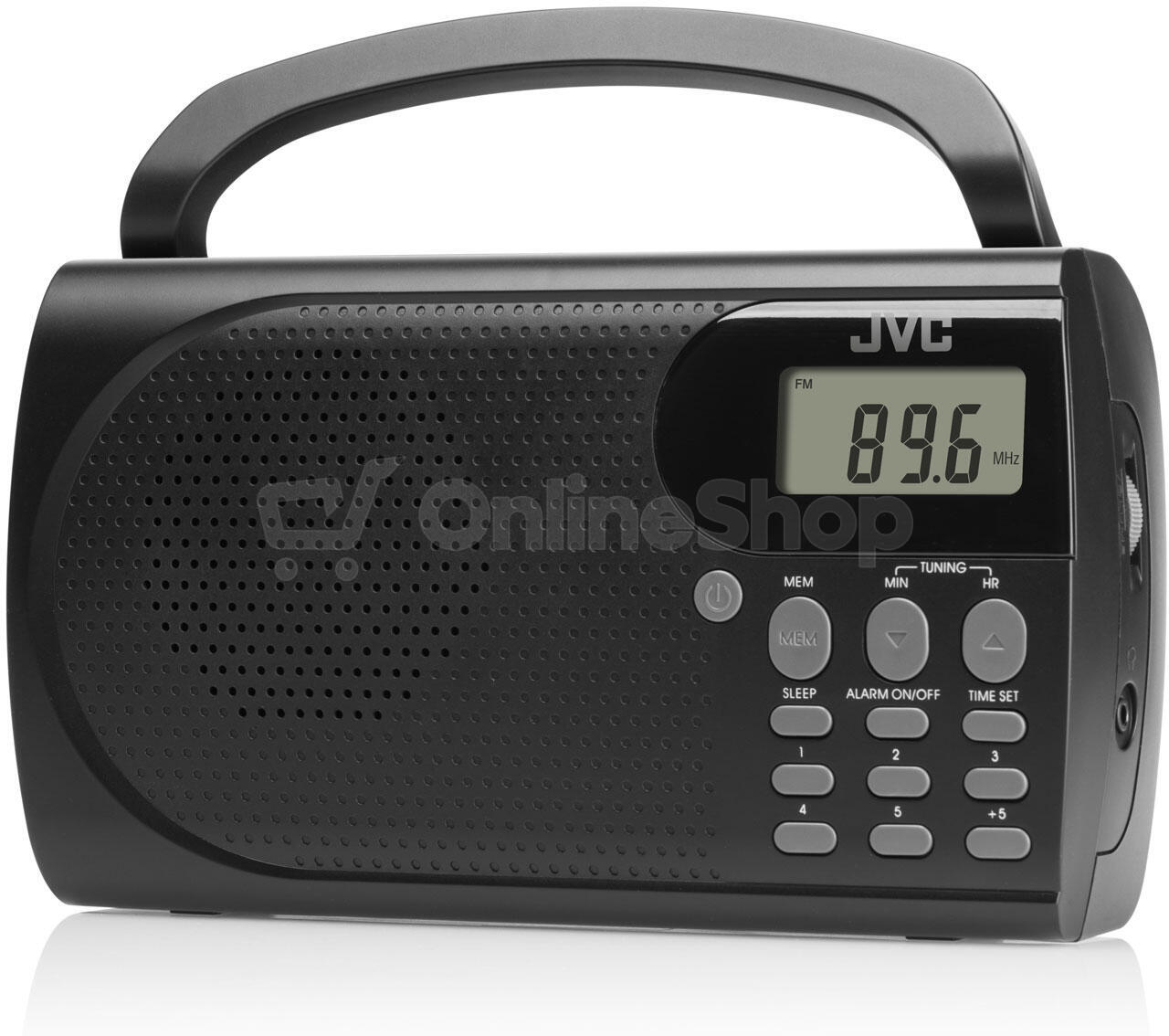 Radiopřijímač JVC RA-E431B, digitální FM tuner, černý