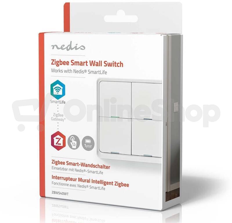 SmartLife nástěnný vypínač NEDIS ZBWS40WT