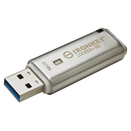 Kingston Flash Disk IronKey 16GB IKLP50 Locker+ 50 AES USB, w/256bit Encryption (IKLP50/16GB)