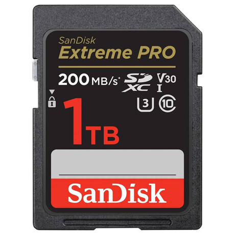 SanDisk Extreme PRO SDXC 1TB 200MB/s V30 UHS-I (foto 1)