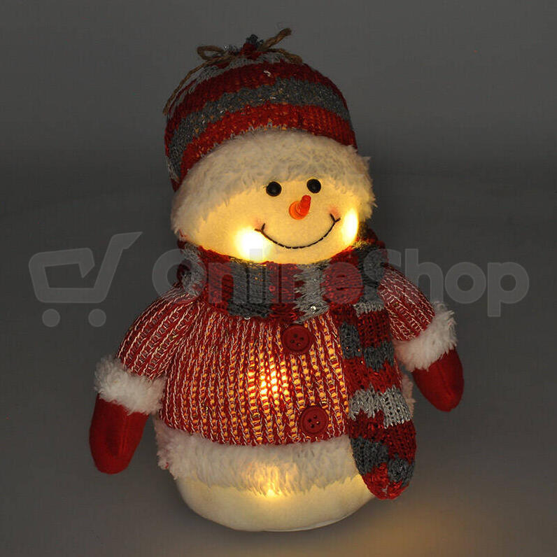Solight LED sněhulák, 26cm, 6x LED, IP20, 3x AA