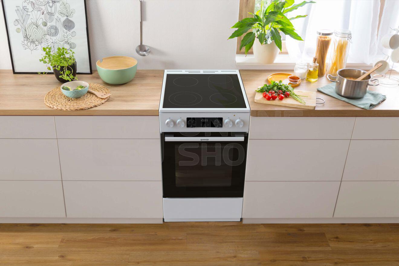 Sklokeramický sporák Gorenje GECS5C70WA | ONLINESHOP.cz