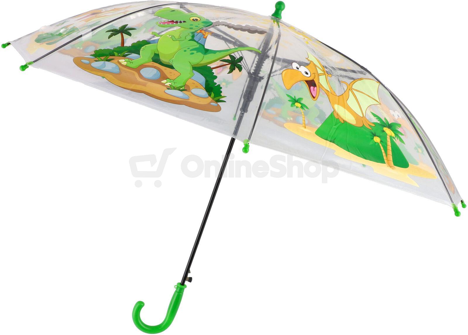 Teddies Deštník Dinosaurus plast/kov vystřelovací 64cm v sáčku