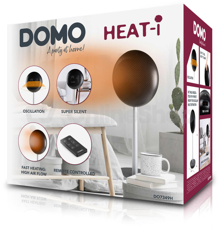 Teplovzdušný ventilátor s keramickým topením - DOMO DO7349H