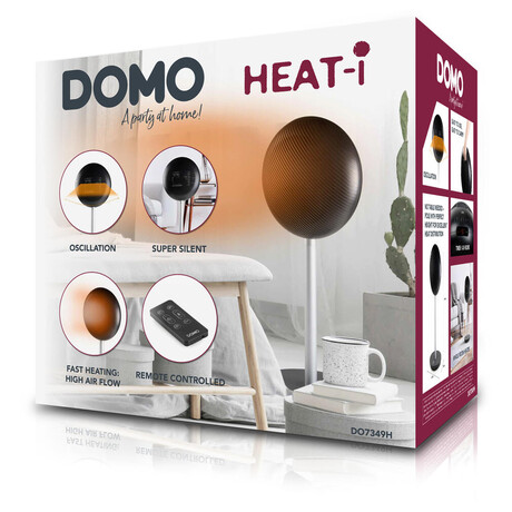 Teplovzdun ventiltor s keramickm topenm - DOMO DO7349H