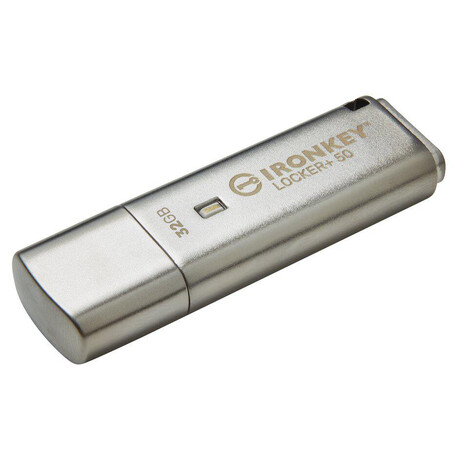 Kingston Flash Disk IronKey 32GB IKLP50 Locker+ 50 AES USB, w/256bit Encryption (IKLP50/32GB)