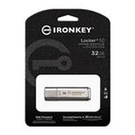 Kingston Flash Disk IronKey 32GB IKLP50 Locker+ 50 AES USB, w/256bit Encryption (IKLP50/32GB)