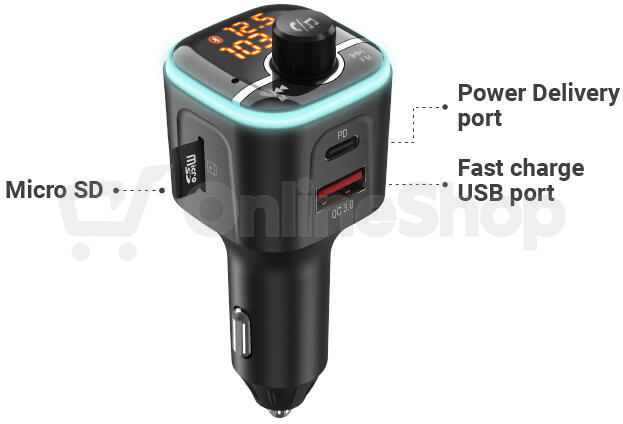 FM modulátor Navitel BHF04 MAX