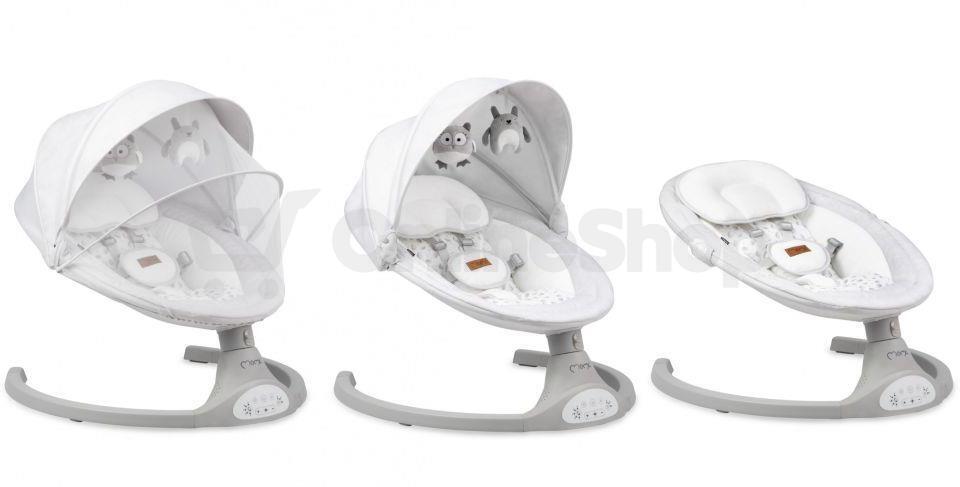 Elektrické houpátko MoMi KENANI, světle šedá