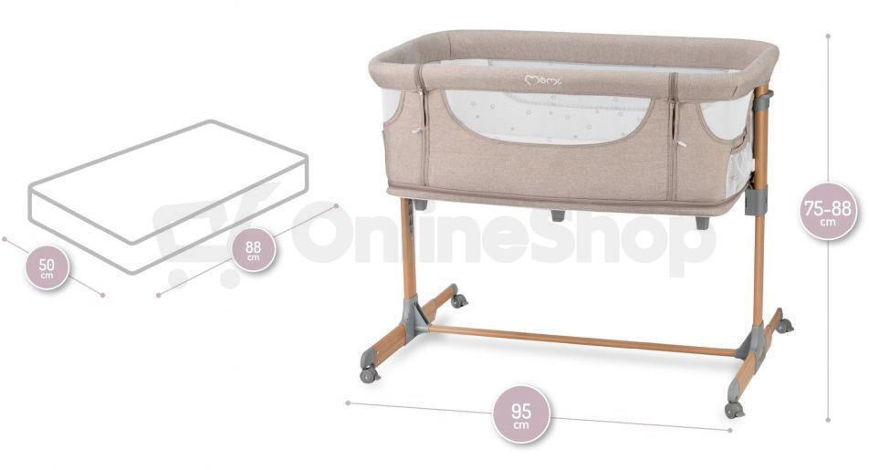 Postýlka MoMi SMART BED 4v1 béžová