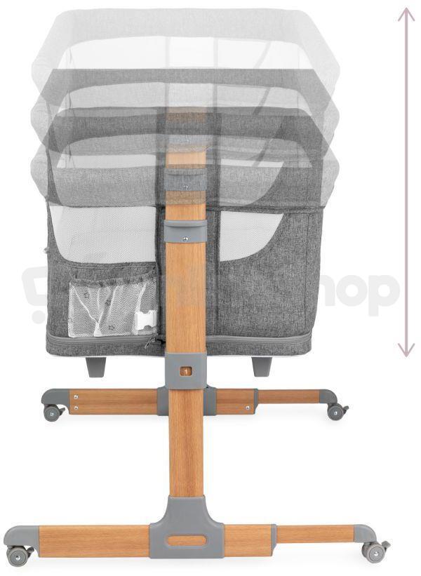 Postýlka MoMi SMART BED 4v1 šedá