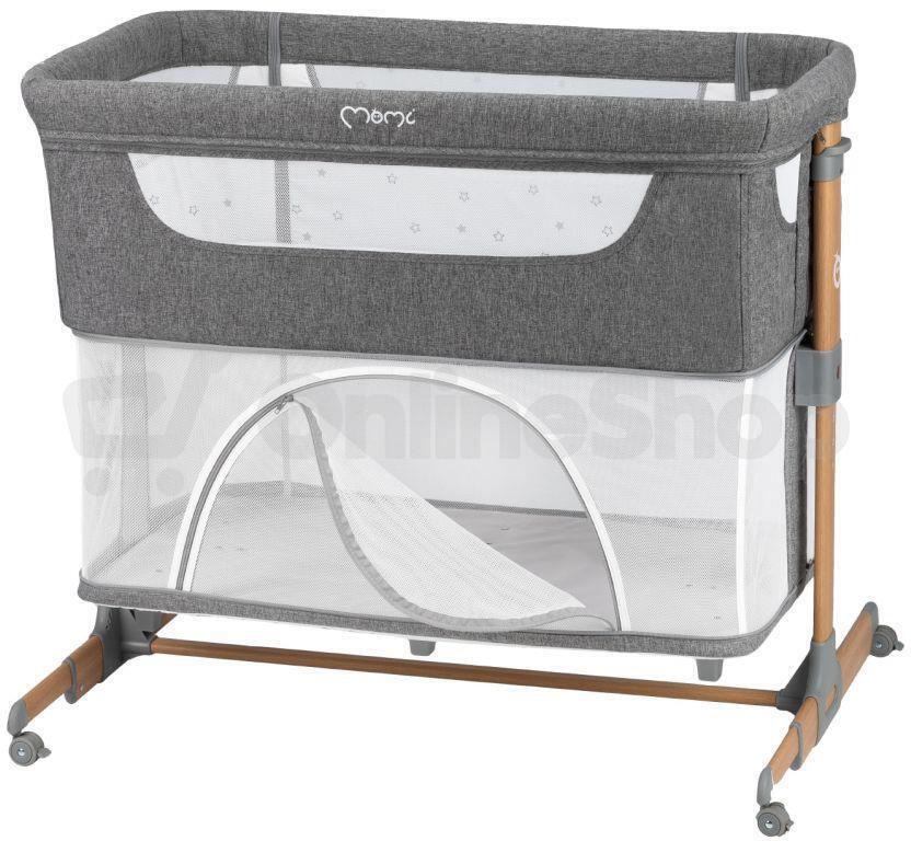 Postýlka MoMi SMART BED 4v1 šedá