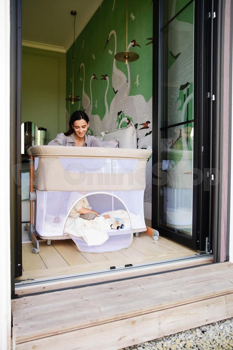 Postýlka MoMi SMART BED 4v1 šedá