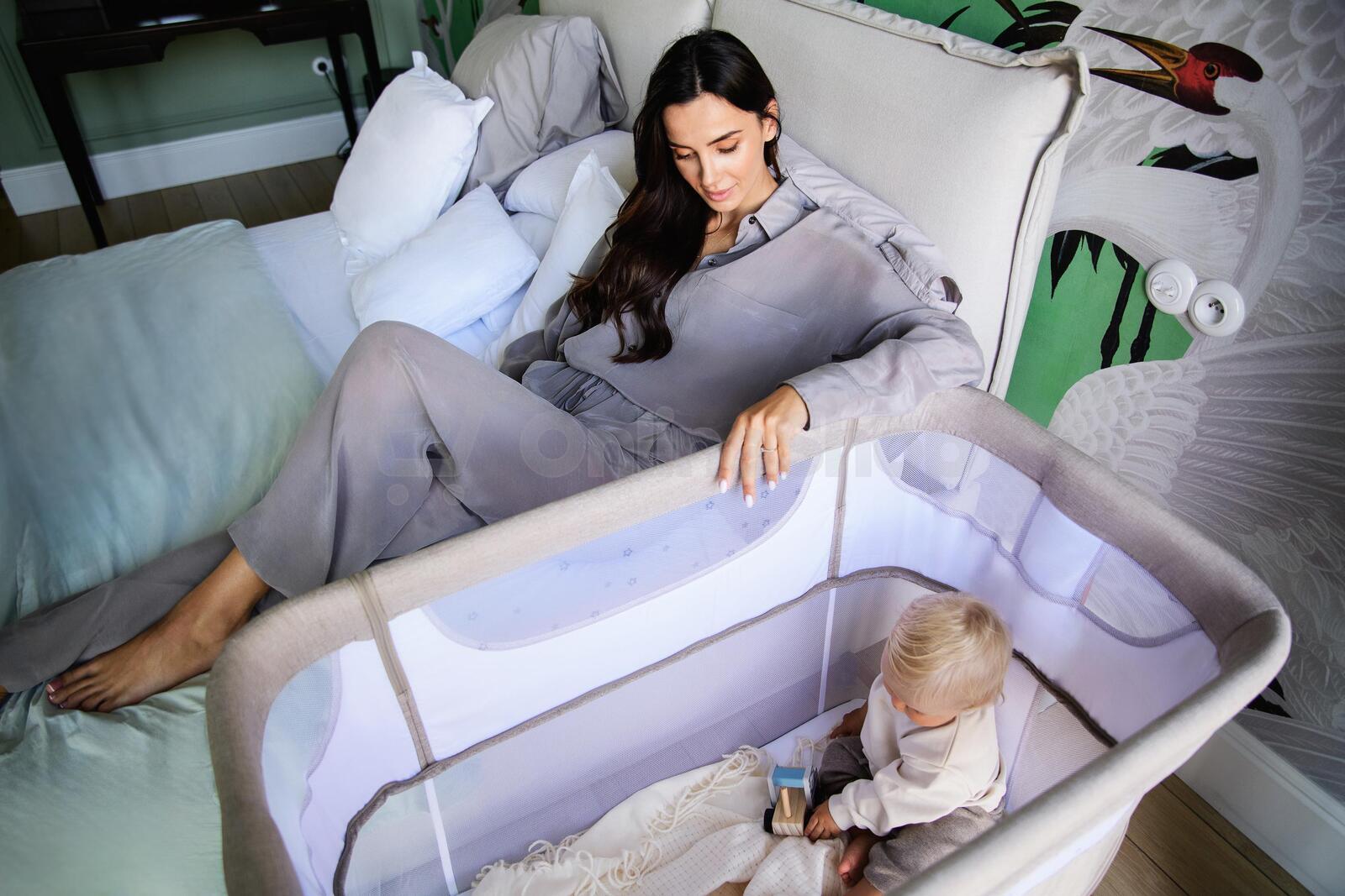 Postýlka MoMi SMART BED 4v1 šedá