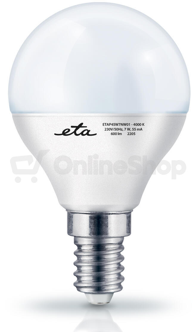 Žárovka LED ETA EKO LEDka mini globe 7W, E14, neutrální bílá