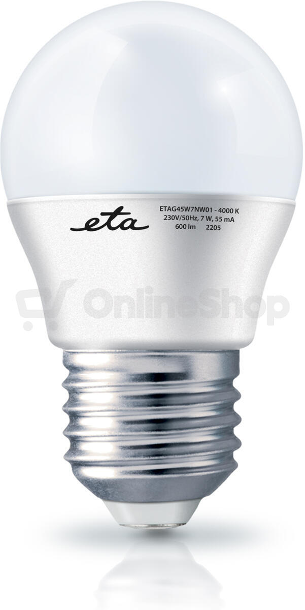 Žárovka LED ETA EKO LEDka mini globe 7W, E27, neutrální bílá