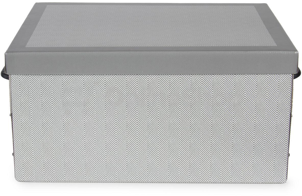 Skládací úložná krabice - karton box Compactor Boston 50 x 40 x 25 cm, šedá