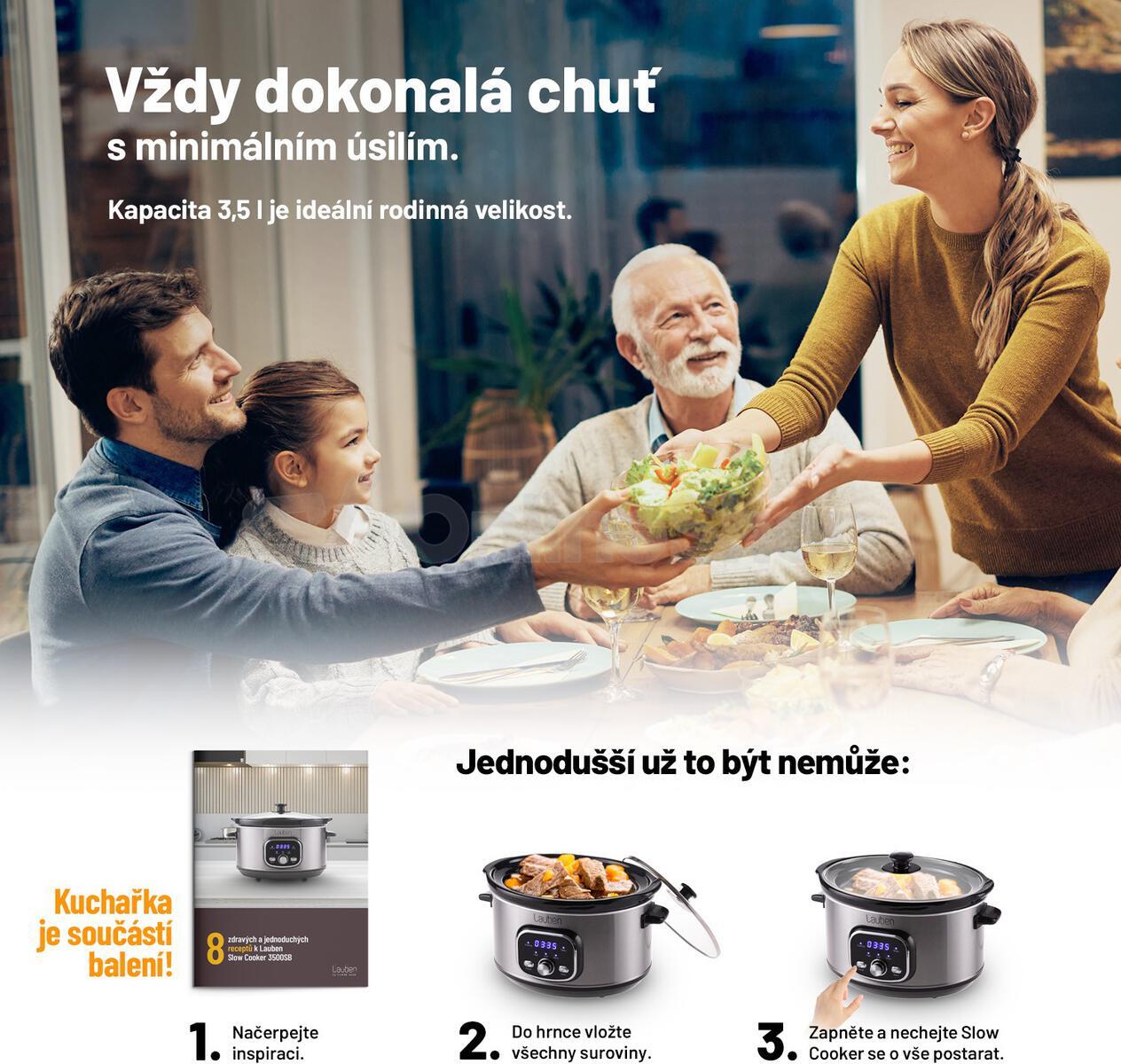 Pomalý hrnec Lauben Slow Cooker 3500SB