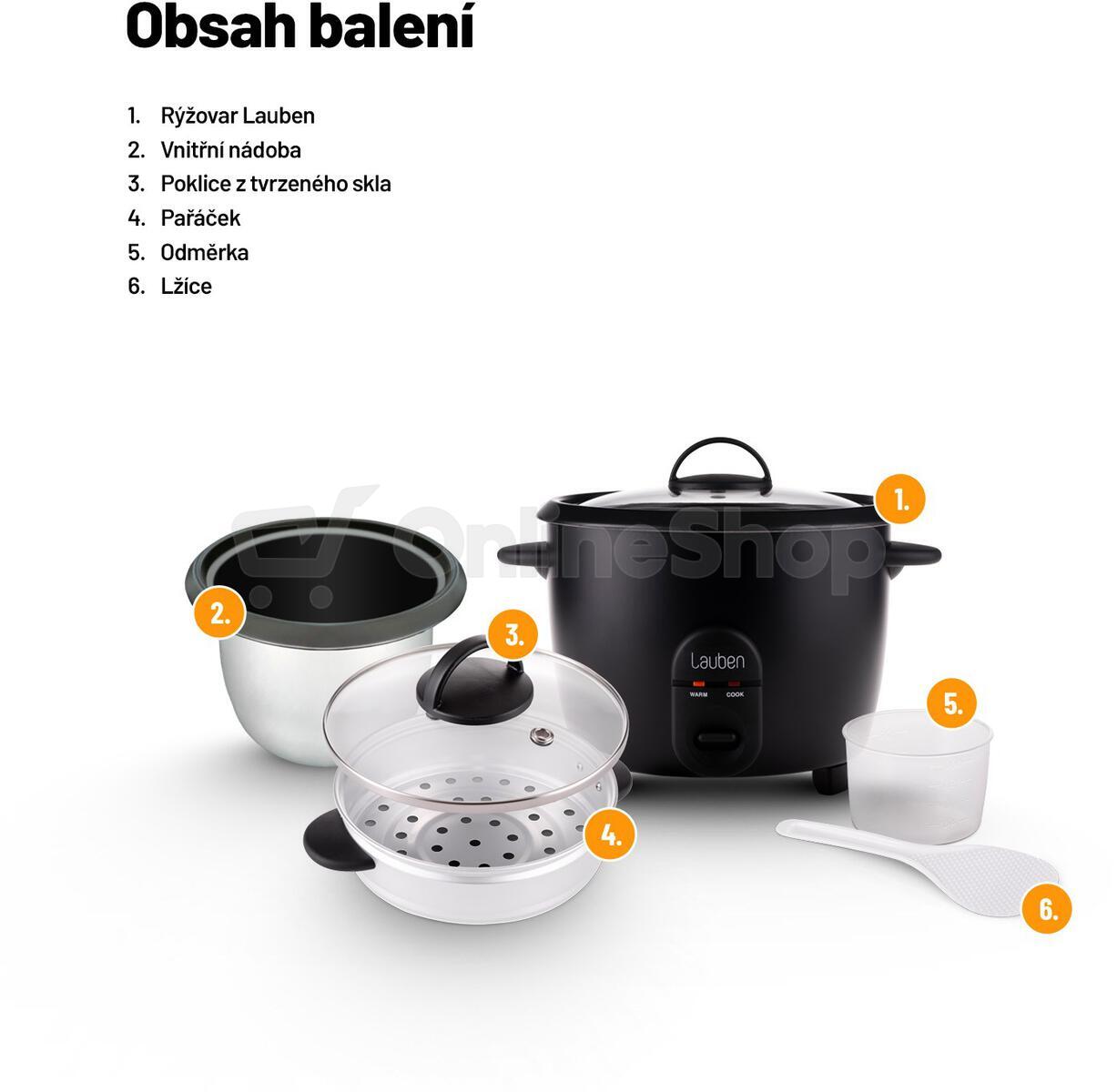 Rýžovar Lauben Rice Cooker 1800BC