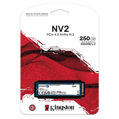 Kingston Flash SSD 250G NV2 M.2 2280 PCIe 4.0 NVMe SSD (foto 2)