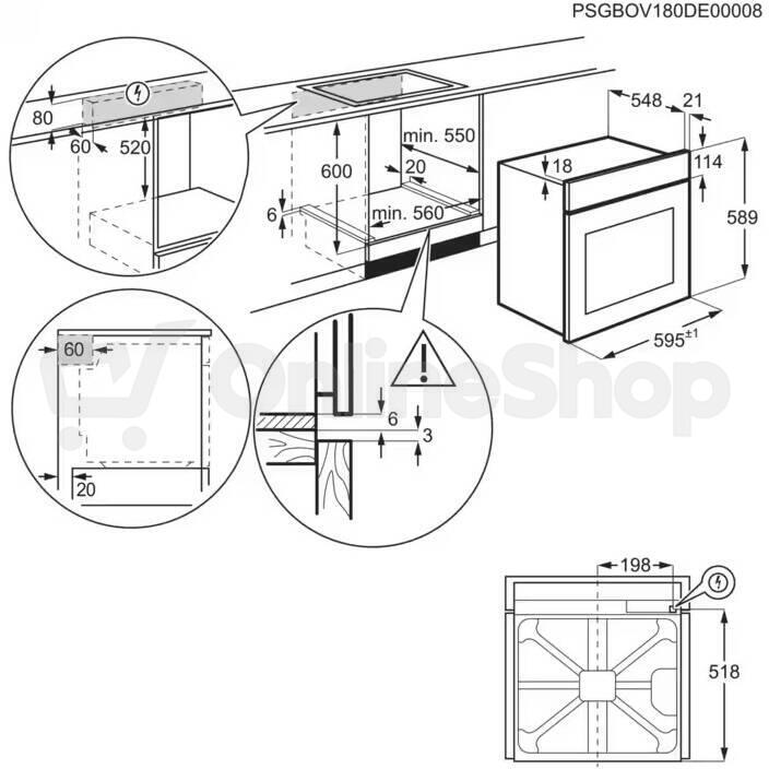 Trouba Electrolux EOF4P56X série 600 SurroundCook