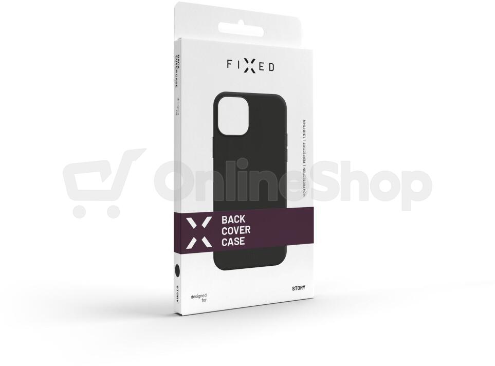 Zadní pogumovaný kryt FIXED Story pro Apple iPhone 14, černý