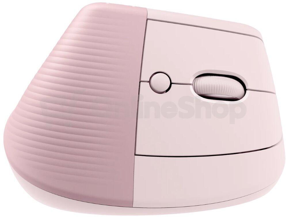 Logitech Lift Vertical Ergonomic Mouse - ROSE/DARK ROSE - EMEA (910-006478)