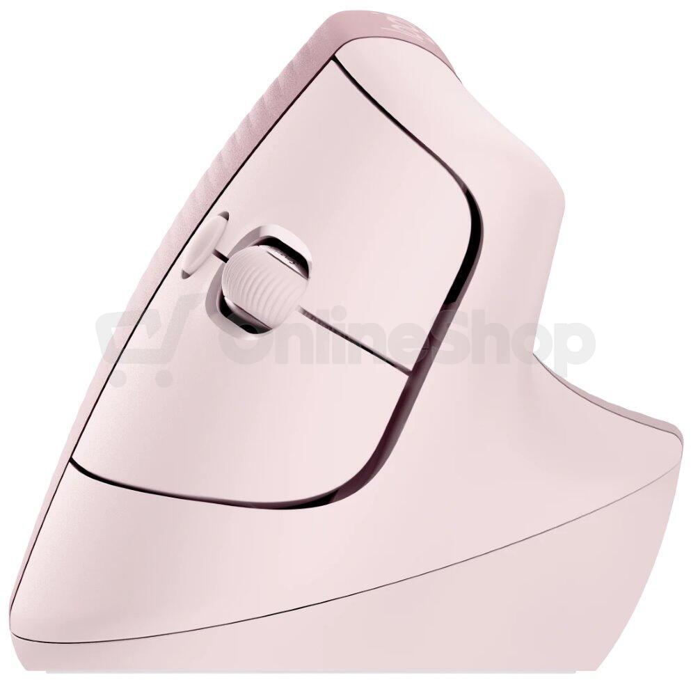 Logitech Lift Vertical Ergonomic Mouse - ROSE/DARK ROSE - EMEA (910-006478)