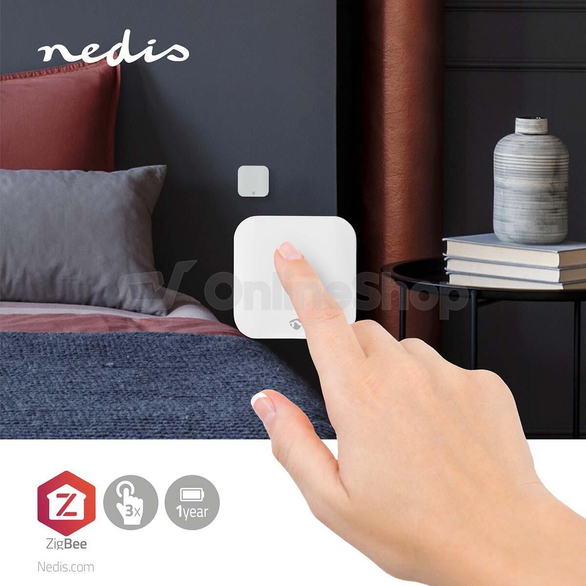 SmartLife nástěnný vypínač NEDIS ZBWS10WT
