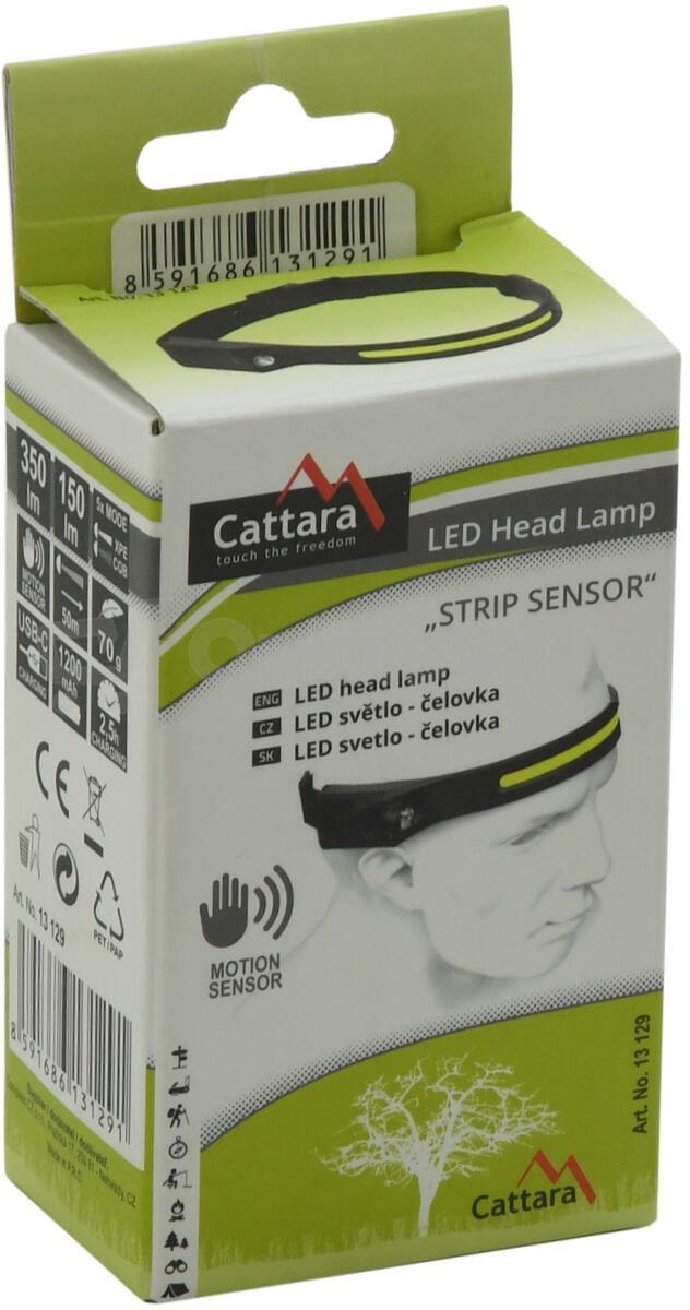 LED čelovka Cattara STRIP SENSOR 350lm nabíjecí