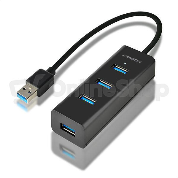 AXAGON hub USB-A / HUE-S2B / USB 3.2 Gen1 / 4x USB-A / MicroUSB / 0,3m