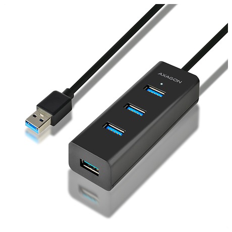 AXAGON hub USB-A / HUE-S2BL / USB 3.2 Gen1 / 4x USB-A / MicroUSB / 1,2m