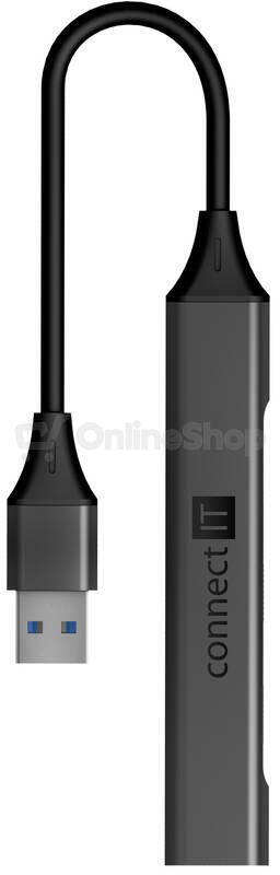 CONNECT IT USB-A hub, (1xUSB-A 3.0, 3xUSB-A 2.0), externí, ANTRACITOVÝ (CHU-4050-AN)