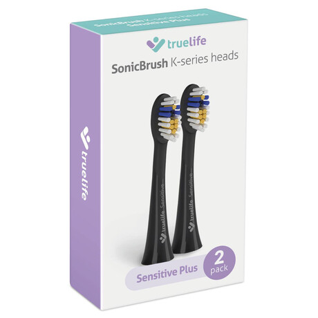 TrueLife SonicBrush K-series heads Sensitive Plus black 2 pack