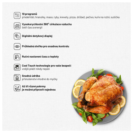 Lauben Air Fryer Oven 1500SB, rozbaleno (foto 18)