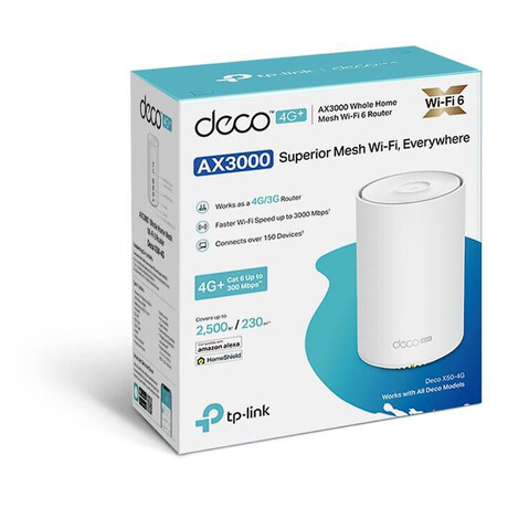 TP-Link 4G+ LTE modem mesh WiFi6 Deco X50-4G(1-pack)