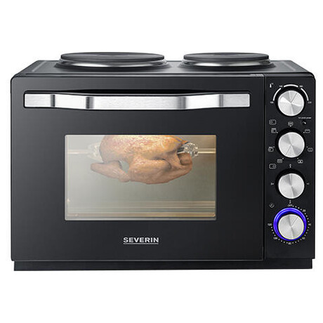 Horkovzdun trouba Severin, TO 2074, 2 plotnky, gril, 30 L, asova, 2500 W