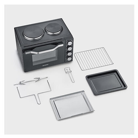 Horkovzdun trouba Severin, TO 2074, 2 plotnky, gril, 30 L, asova, 2500 W